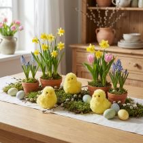 Prodotto Pulcini decorativi, perfetti per le celebrazioni pasquali in soggiorno o in giardino, 7 cm, 6 pezzi