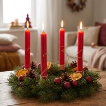 Prodotto Decorazione per candele numeri dell'Avvento 1-4 metallo oro opaco H10cm 4 pezzi