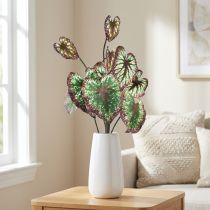 Prodotto Begonia Piante Artificiali Foglia Begonie Verde Viola 62cm