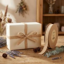Prodotto Nastro regalo in carta intrecciata nastro di carta naturale 20mm 10m