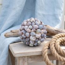 Prodotto Sfera decorativa, design a conchiglia, decorazione marina naturale, Ø19cm