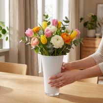 Prodotto Vaso “Fizzy” Ø16cm H27cm bianco, 1 pz