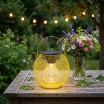 Prodotto Lanterna solare per giardino e terrazzo dal design moderno, realizzata in metallo, 12 cm