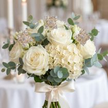 Prodotto Decorazione nuziale con ago diamantato oro 7 cm 9 pz