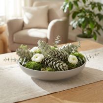 Prodotto Decorazione con coni Strobus verde mela, bianco lavato, 15-20 cm, 50 pezzi