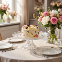 Prodotto Piatto torta in vetro classico con piede - Elegante per ogni festa Ø 20cm