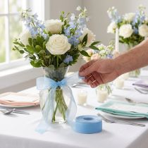 Prodotto Nastro in organza blu 40mm 50m