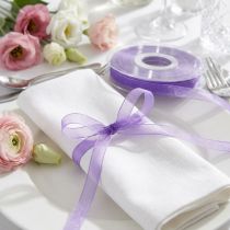 Prodotto Nastro in organza nastro regalo nastro viola cimosa 6mm 50m