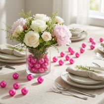Prodotto Perline decorative Ø2cm rosa 12 pz
