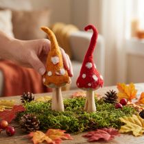 Prodotto Funghi per decorazione autunnale in piedi 2 pezzi