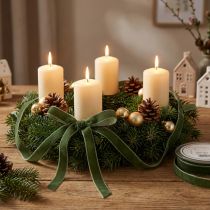 Prodotto Nastro di velluto nastro regalo nastro decorativo verde L10mm 20m