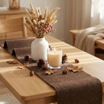 Prodotto Nastro in feltro di lana marrone, 15 cm x 5 m, per decorazioni e lavori artigianali