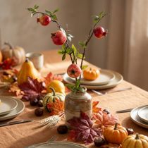 Prodotto Ramo artificiale di melograno, ideale come decorazione da tavola con frutti, 68 cm.