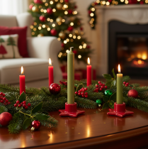 Prodotto Portacandele a forma di stella per candele affusolate, Avvento e Natale, 8 cm, 2 pezzi