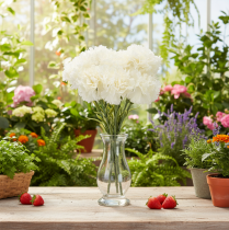 Prodotto Garofano artificiale con stelo per bouquet e ghirlande, 56 cm, 8 pezzi