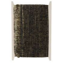 Prodotto Passamaneria sfrangiata nera e oro 4 cm x 25 m - Ideale per decorazioni di ghirlande, nastri da lutto e accessori vintage