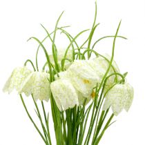 Prodotto Scacchiera fiori Fritillaria artificiale bianco, verde 40cm 12pz