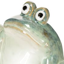 Prodotto Statuetta decorativa in ceramica a forma di rana, design dettagliato, graziosa idea regalo, 13 cm