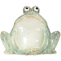 Prodotto Statuetta decorativa in ceramica a forma di rana, design dettagliato, graziosa idea regalo, 13 cm