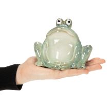 Prodotto Statuetta decorativa in ceramica a forma di rana, design dettagliato, graziosa idea regalo, 13 cm