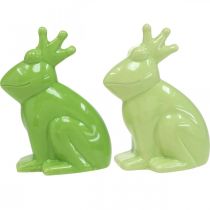 Prodotto Figura decorativa rana in ceramica, decorazione estiva principe ranocchio 10.5×5.5×7cm 4pz