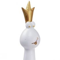 Prodotto Principe ranocchio Figura decorativa rana decorativa Oro bianco H30,5 cm