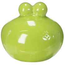 Prodotto Figura decorativa a forma di rana, graziosa statuetta in ceramica per la decorazione del tavolo del soggiorno, 18 cm