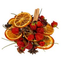 Prodotto Set di decorazioni a fette d'arancia essiccate con cannella e stelle per la decorazione della tavola festiva 70 g