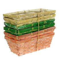 Prodotto Cesto primaverile 25x13x9cm arancione, giallo, verde 6 pz