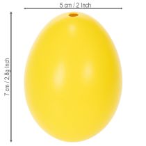 Prodotto Decorazione pasquale a forma di uovo, vere uova d'oca per un arredamento primaverile, 7 cm, 10 pezzi