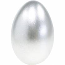 Uova d&#39;oca Uova soffiate d&#39;argento Decorazione pasquale 12pz