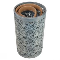 Prodotto Lanterna da giardino con manico in metallo grigio H30,5/25 cm, set da 2