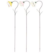 Prodotto Palo da giardino Fiore Fiori in metallo Giallo Rosa Bianco 49 cm 3 pz
