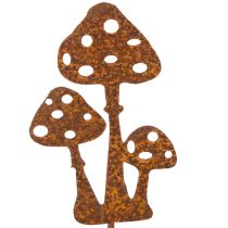 Prodotto Paletto da giardino in acciaio anticato, paletto decorativo per amanita muscaria, 10 cm, 6 pezzi