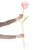 Prodotto Paletto da giardino con fiore di tulipano decorativo per aiuole e bordure, 94 cm