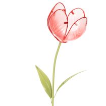 Prodotto Paletto da giardino in vetro a forma di tulipano - Splendida decorazione per giardino e balcone, 94 cm