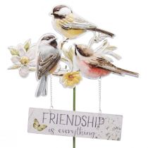 Pali da giardino uccelli in metallo, picchetti per fiori per il giardino 84 cm