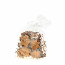 Prodotto Biscotti decorativi natalizi a forma di stella, 24 pezzi, biscotti per la decorazione della tavola festiva a forma di stella, effetto zucchero a velo, stelle decorative in poliresina circa 6 cm