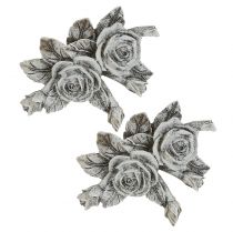 Prodotto Rosa per decorazione tomba in poliresina 10 cm x 8 cm 6 pz