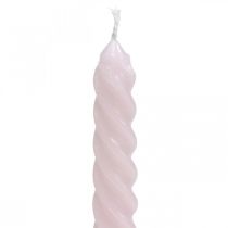 Prodotto Candele attorcigliate Candele a spirale rosa Ø2.2cm H30cm 2pz