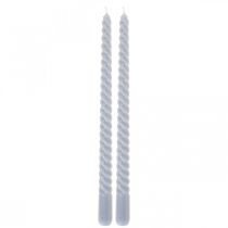 Candele intrecciate candele coniche azzurre Ø2,2cm H30cm 2pz