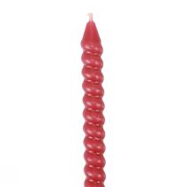 Prodotto Candele intrecciate candele a spirale rosa Ø1,4 cm H18 cm 4 pezzi