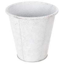 Prodotto Vaso ornamentale in metallo, colore bianco, Ø18,5 cm, H18 cm