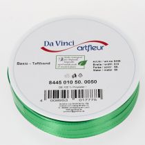 Prodotto Nastro regalo e decorativo, nastro in taffetà verde, larghezza 10 mm, lunghezza 50 m