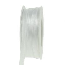 Prodotto Nastro decorativo regalo in bianco 6 mm 50 m
