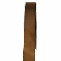 Nastro regalo e decorazione marrone 25mm 50m