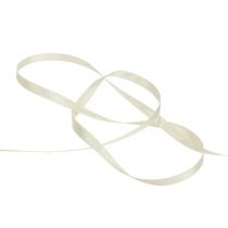 Prodotto Nastro regalo decorativo in taffetà color crema 6 mm x 50 m