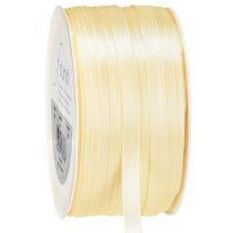 Prodotto Nastro regalo decorativo in crema, nastro di raso 6 mm × 50 m