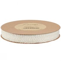 Prodotto Nastro regalo Nastro di carta intrecciata color crema 20 mm 10 m