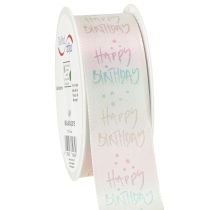 Prodotto Nastro regalo Decorazione compleanno Happy Birthday 40mm 15m